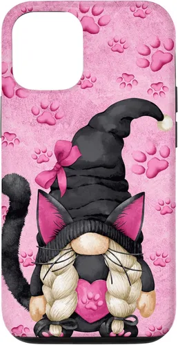 Vista 28 de Black Cat Halloween Gnome Decor Cute Pattern for Cat Mom Case for iPhone 17