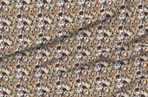 Vista 4 de Spoonflower Tela – Bulldog Inglés Bulldogs Patrón Cachorro Animal Impreso en Petal Signature Tela de Algodón Fat Quarter – Costura Acolchado Ropa