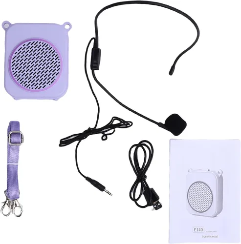 Vista 9 de Alomejor Amplificador de voz con micrófono de auriculares, amplificador portátil, adecuado para profesores, actividades al aire libre, guía