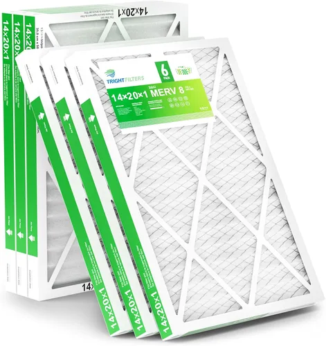 Vista 17 de TRIGHTFILTERS - 6 filtros de aire de 10x10x1, filtros plisados MERV 8 duraderos para hogar HVAC AC, filtros de aire acondicionado compactos