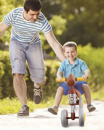 Vista 7 de PerKidern - Bicicleta de equilibrio para bebé de 1 a 2 años, niños y niñas, bicicleta de equilibrio para bebé de 12 a 24 meses, bicicleta