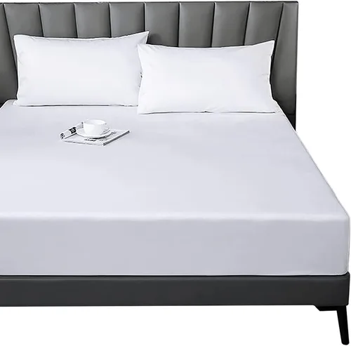 Vista 16 de Sábana ajustable Lirex, tamaño individual XL 100% algodón 300 hilos, transpirable y suave, color negro, 100x190cm