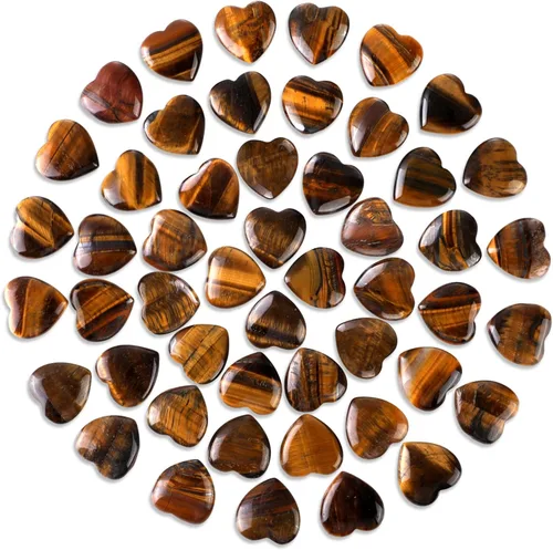 Vista 8 de Gerrii 50 piedras curativas de corazón a granel, piedras inspiradoras de corazón de cuarzo, regalo para mujeres, bolsillo de amor, pulido natural