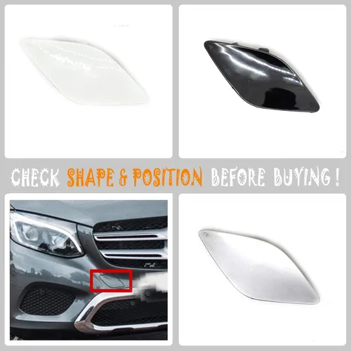Vista 3 de Cubierta de remolque delantera para Mercedes Benz GLC X253 16-18 para GLC200 GLC220 GLC250 GLC350 GLC43 GLC63 2016 2017 2018 Gancho de remolque