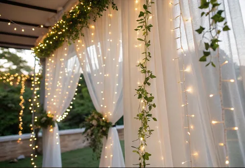 Vista 7 de Solhice Cortina de luces LED para exteriores, 12 x 10 pies, 360 luces LED para colgar en interiores y dormitorios, luz de fondo para decoración