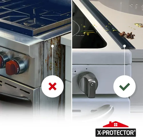 Vista 2 de Cubierta de Silicona para Huecos de Estufa X-Protector – Protector de 50" x 1" Entre Estufa y Mostrador – Relleno Autoadhesivo Premium para Huecos