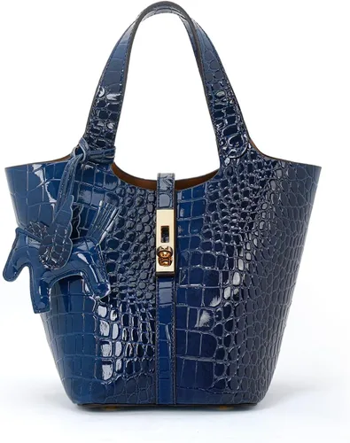 Vista 29 de Bolso de mano para mujer, de piel vegana, bolso de mano con asa superior, bolso de hombro con bolso pequeño desmontable