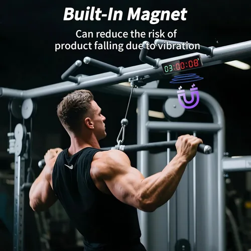 Vista 6 de Reloj portátil con temporizador de gimnasio con batería potente, temporizador de entrenamiento para gimnasio en casa con brillo ajustable