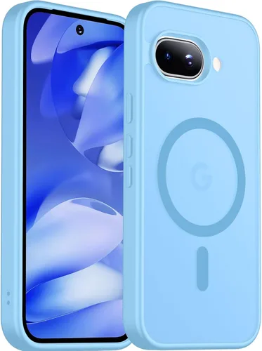Vista 27 de SPIDERCASE Funda magnética para Google Pixel 9A, protección contra caídas de grado militar, delgada, translúcida, mate, a prueba de golpes