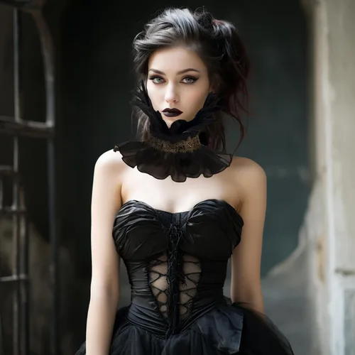 Vista 5 de HOMELEX Gargantilla gótica victoriana negra con cuello de plumas naturales para Halloween