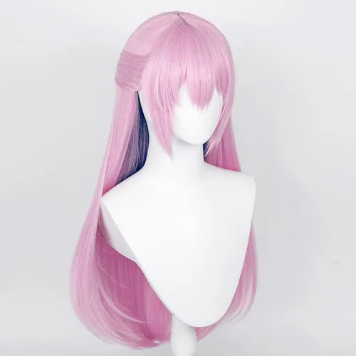 Vista 2 de Peluca larga y recta rosa para Shikimori, no es solo una bonita peluca de cosplay para mujeres y niñas, pelucas de fiesta de disfraces de Halloween