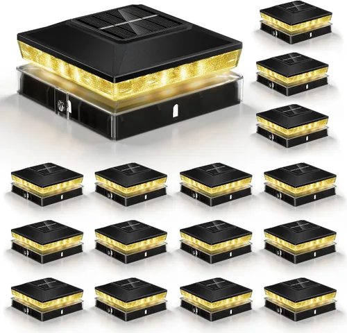 Vista 19 de Paquete de 12 luces solares para postes de madera/vinilo de 4 x 4 Blanco