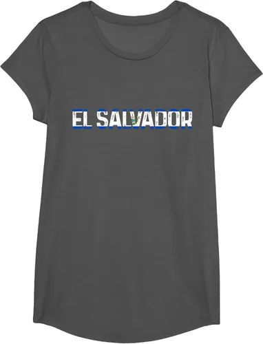 Vista 32 de Camiseta Vintage Pride con bandera salvadoreña de El Salvador, Negro