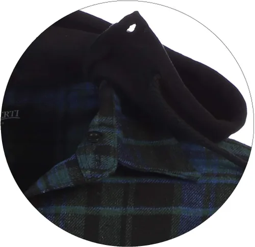 Vista 2 de Gioberti - Camisa de franela a cuadros para hombre, con capucha extraíble y botones