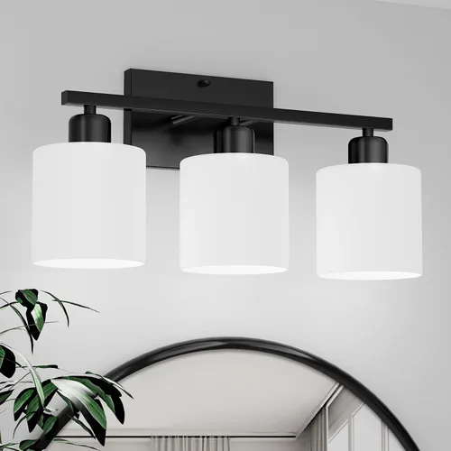 Vista 10 de Lámpara de tocador de baño sobre espejo con níquel cepillado, modernos apliques de pared de 2 luces para dormitorio, sala de estar, decoración
