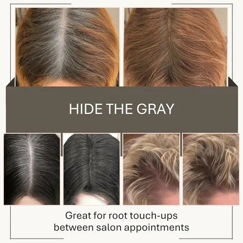Vista 4 de Joan Rivers Great Hair Day Polvo de Retoque de Raíz – Polvo Rellenador para Cabello de Aspecto más Grueso y Abundante (Rubio Ceniza)