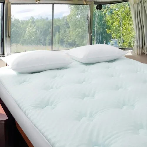Vista 18 de Hansleep - Cubrecolchón de espuma viscoelástica tamaño individual Viscose Derived from Bamboo, Twin Size Mattress Pad Cover for Back Pain Relief