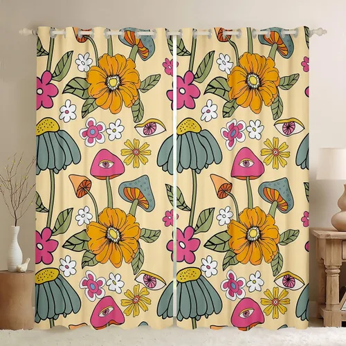 Vista 49 de Cortinas opacas de camuflaje con bandera estadounidense, regalo para niños, cortina de ventana de camuflaje verde con rayas negras, estrellas