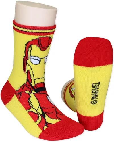 Vista 2 de Super Hero Adventures Spider-Man - Calcetines para niños pequeños, paquete de 6 Avengers Multi