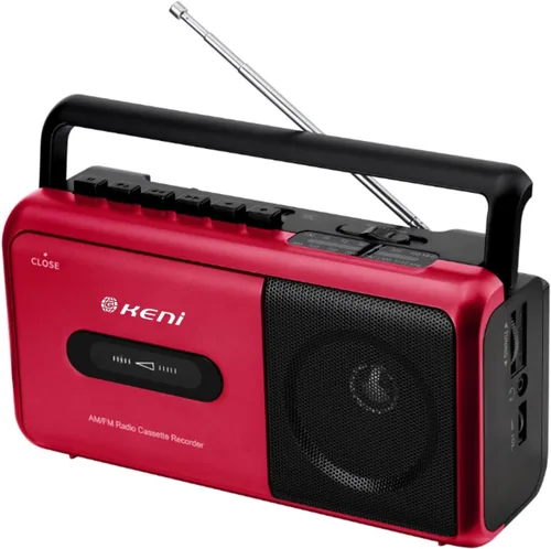Vista 8 de G Keni Grabador portátil de cinta de casete, reproductor de casete de radio AM/FM con altavoz integrado, conector para auriculares, reproductor