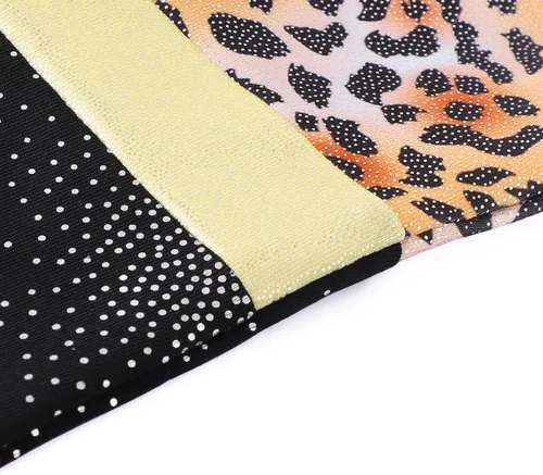 Vista 5 de Leotardo de gimnasia con shorts para niñas, sin mangas, para ciclismo, con diseño de mariposas y flores con brillo, color negro y rosado intenso