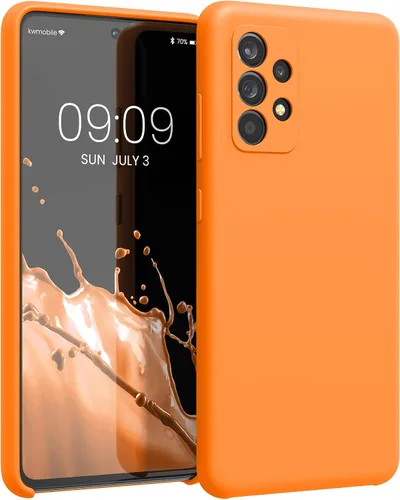 Vista 239 de kwmobile Funda Compatible con Samsung Galaxy A14 5G - Funda de teléfono de TPU y silicona con acabado suave - Verde Lima