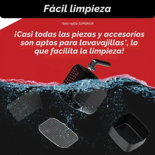 Vista 5 de Nuwave Brio Healthy Freidora de aire digital saludable de 6 cuartos con controles digitales de un solo toque, 6 funciones de menú preestablecidas e