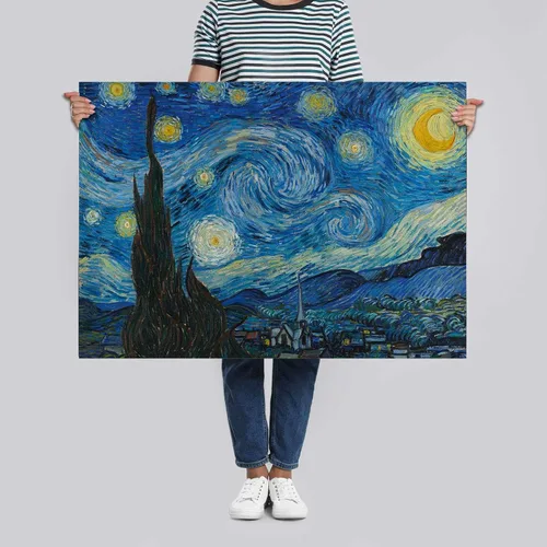 Vista 4 de Póster de la noche estrellada de Vincent van Gogh.