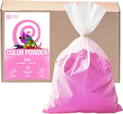 Vista 15 de Chameleon Colors Polvo de color de 25 libras, 1 paquete, color aguamarina vibrante, para 15-20 personas, apto para niños, no tóxico y sin gluten