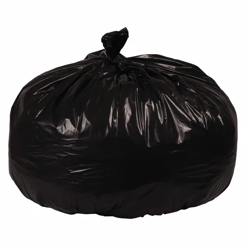 Vista 2 de Boardwalk Revestimientos para latas de polietileno reciclado de baja densidad, bolsas de basura de 60 galones, 1.8 mil, 38" x 58", negro, 10