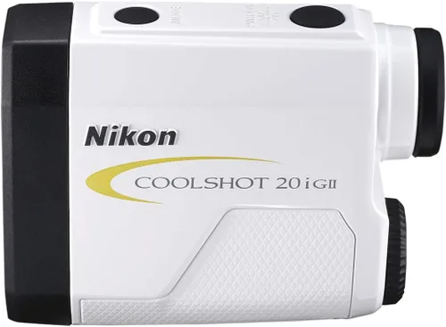 Vista 7 de Nikon Coolshot 20i GII - Telémetro de pendiente láser de golf, versión estándar blanco con borde amarillo, talla M