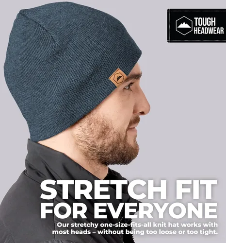 Vista 11 de Tough Headwear Daily Knit Beanie – Gorros para hombre – Sombreros de invierno para hombres y mujeres – Sombreros de punto cálidos para clima frío