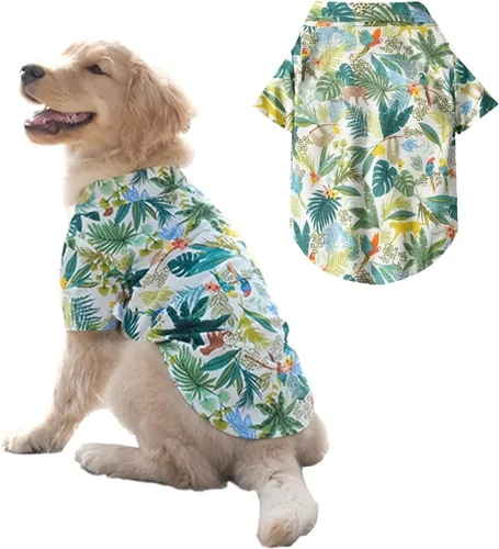 Vista 3 de HDKUW Disfraz hawaiano para perro grande, camisetas geniales para perros, ropa de verano, camisa hawaiana para perros grandes, diseño para verano