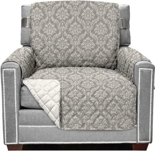 Vista 30 de Sofa Shield - Funda para sofá Loveseat con correa patentada, protector de cojín, funda reversible diseñada en EE. UU. resistente a manchas