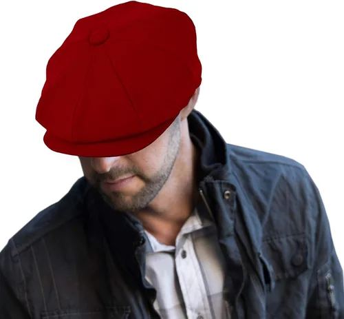 Vista 9 de EPOCH Gorra de lana para hombre, sombrero de golf Applejack de cabbie de tweed de conducción en espiga Nsb1910
