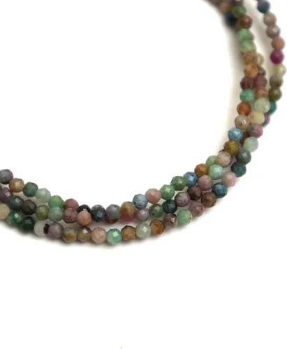 Vista 53 de Gempires - Pulseras de cuentas naturales de múltiples hebras, ligeras, hechas a mano, hipoalergénicas, de 8 pulgadas, chapadas en oro, elegantes
