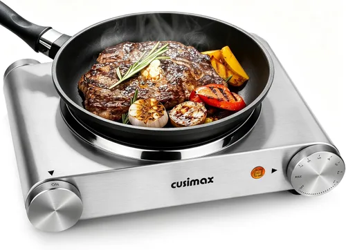 Vista 9 de CUSIMAX Placa caliente de quemador eléctrico para cocinar una sola estufa Negro