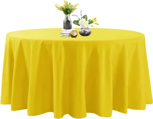 Vista 28 de Mantel de poliéster lavable de 132 pulgadas, resistente a las manchas y a las arrugas, mantel decorativo para mesa de comedor, fiestas de bufé