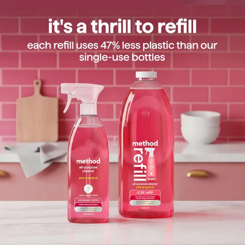 Vista 8 de Method Limpiador multiusos, pomelo rosa, perfecto para la mayoría de mostradores, azulejos, piedras y más, botella de spray de 28 onzas