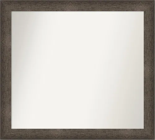Vista 264 de Amanti Art Espejo de pared personalizado no biselado (25 x 25 pulgadas), marco de bronce acentuado, varios tamaños personalizados, espejo de baño