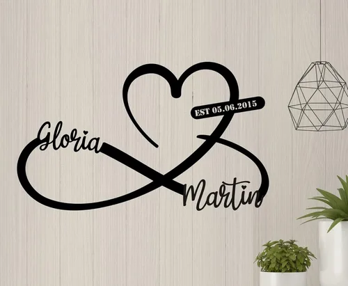 Vista 8 de Mariposa y corazones, arte de pared de metal personalizado, decoración moderna del hogar, decoración de pared de metal, regalo de inauguración
