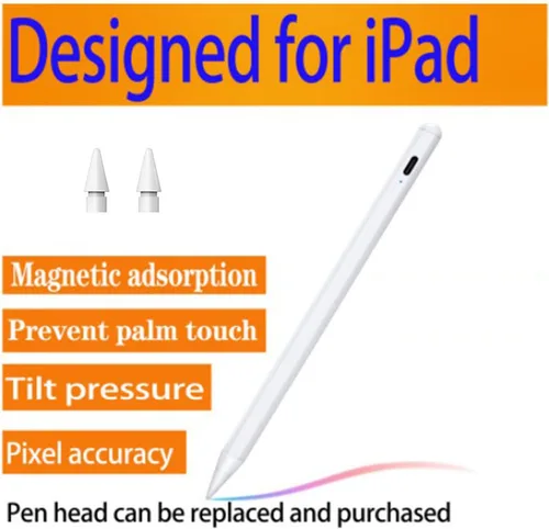 Vista 2 de Lápiz óptico para iPad con sensibilidad a la inclinación y rechazo de palma, lápiz activo compatible con Apple iPad Pro de 11/12.9 pulgadas, iPad