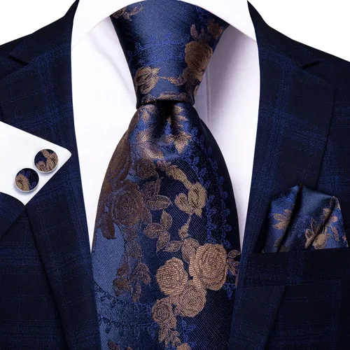 Vista 253 de Hi-Tie Corbatas de seda para hombre, diseño de cachemira a rayas, con bolsillo, gemelos cuadrados, conjunto formal de negocios