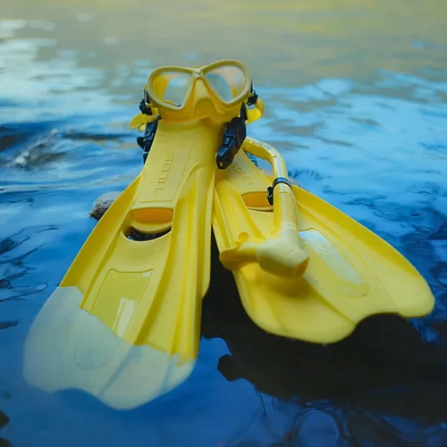 Vista 3 de Tilos Juego de buceo Aquastalk con bolsa de transporte de malla Rayo Flor