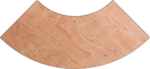 Vista 2 de BizChair Mesa plegable para banquetes de madera serpentina de 5.5 pies x 2 pies