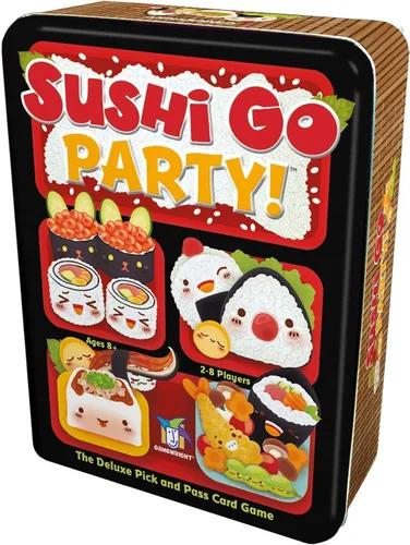 Vista 4 de Sushi Go Party! - El juego de cartas deluxe de seleccionar y pasar de Gamewright, multicolor