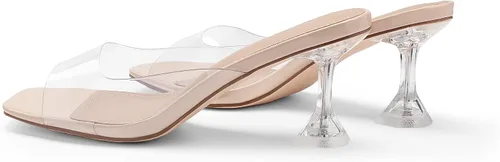 Vista 3 de DREAM PAIRS Sandalias de tacón de aguja altas con punta cuadrada para mujer
