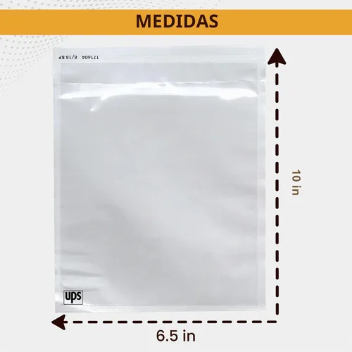 Vista 5 de Paquete de 250 fundas para etiquetas de envío de UPS de 6.5 x 10 pulgadas, bolsas transparentes autoadhesivas de embalaje, sobres impermeables