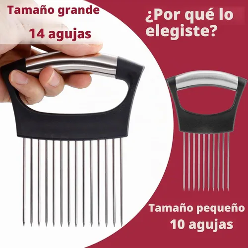 Vista 3 de JAYVAR Soporte de cebolla extragrande para rebanar, acero inoxidable 304