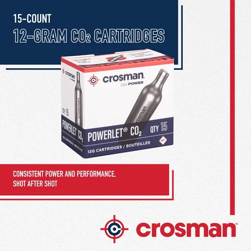 Vista 7 de Crosman Cartuchos de CO2 de 15 unidades para rifles de aire y pistolas de aire